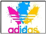 Trójkolorowe, Rozmyte, Logo, Adidas