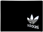 Bia�e, Logo, Adidas, Czarne, T�o