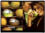 Donna Karan, perfumy, flakon, be, delicious, kobieta, mężczyzna, jabłko