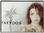 Tatuaże, Studio, Luisa Royo, Dziewczyna, Tatuaż